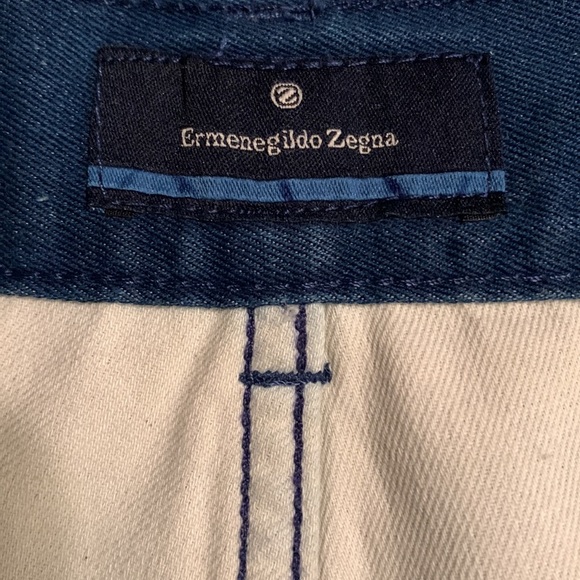 Vintage Zegna Men's Straight-Leg Dark-Wash Regular-Fit Jeans - Picture 5 of 12